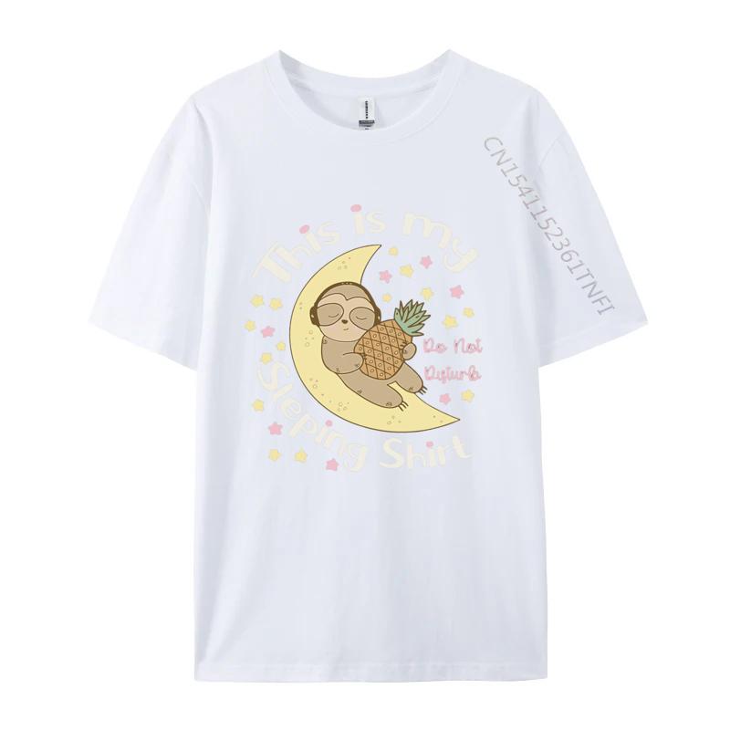 This Is My Sleeping Sleepy Sloth Moon T Shirts Men Harajuku T Shirt Cotton Oversized Unique Tees Tops Fast Shipping