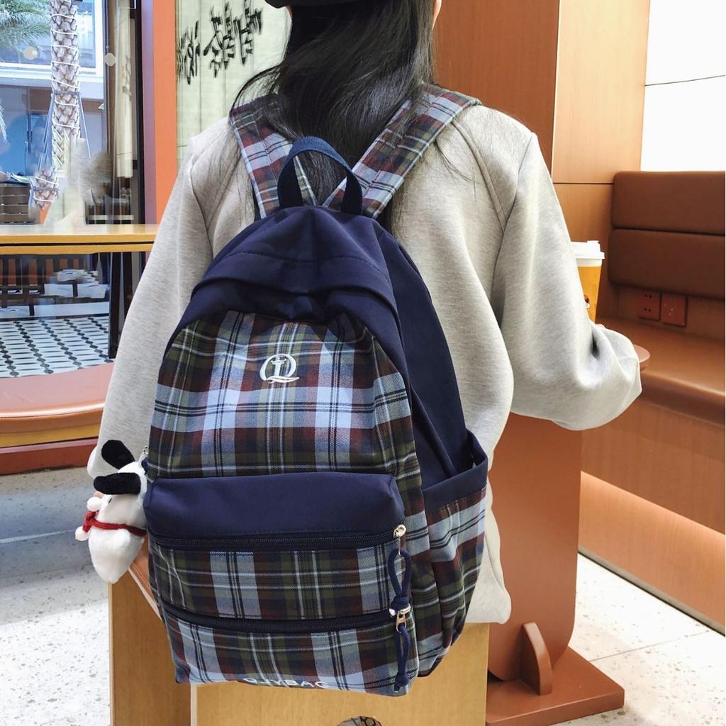 Schultasche Retro-Karomuster Rucksack für Männer und Frauen, Mittelstufenschüler und Studenten, Schultaschen-Trend, Harajuku strapazierfähiger Rucksack