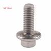 10pcs M6 Stainless Steel SS304 Hex Flange Screws   Washer Head  S Fastener