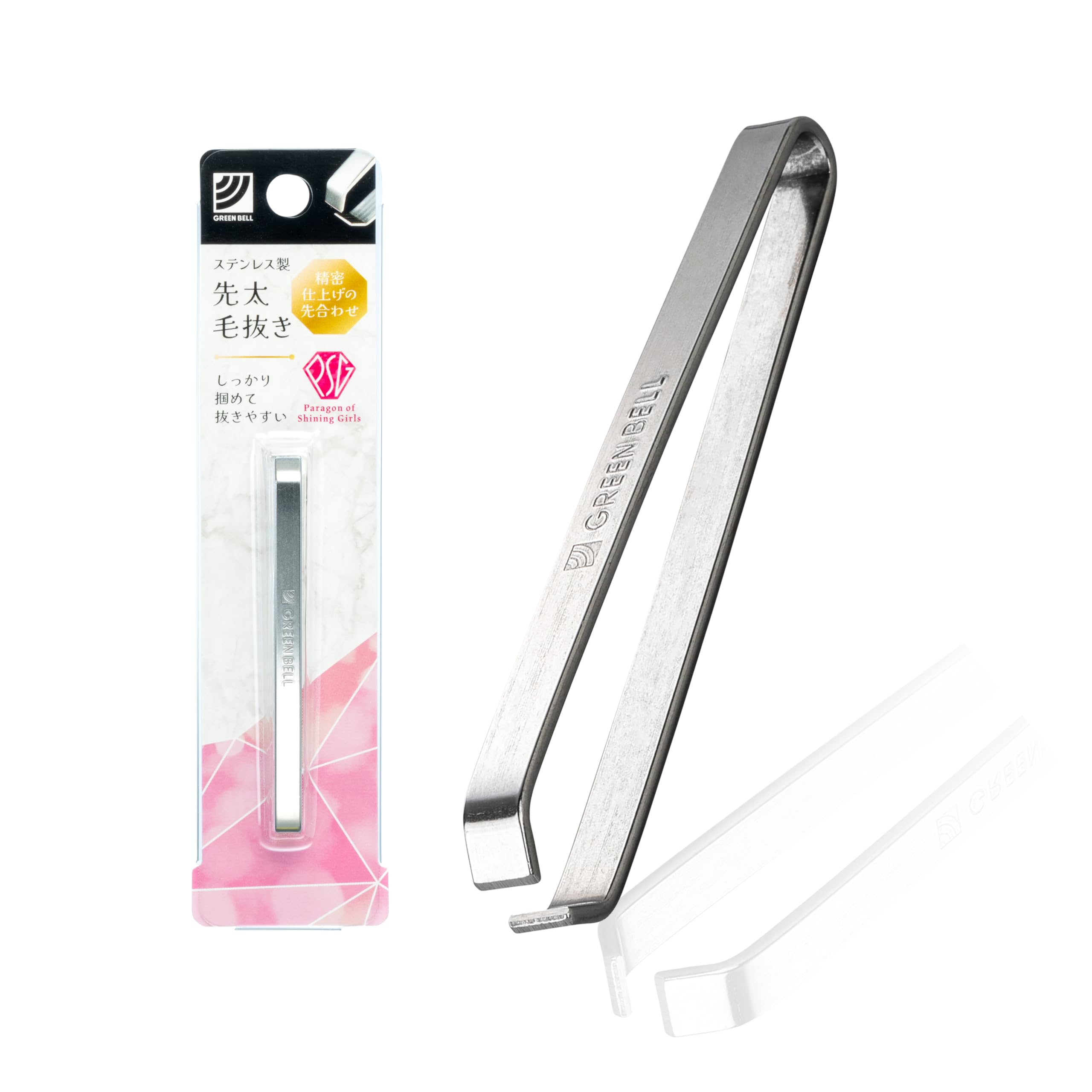 Greenbell Stainless Steel Thick Made in Japan Tweezers, Tip, PSG-101,