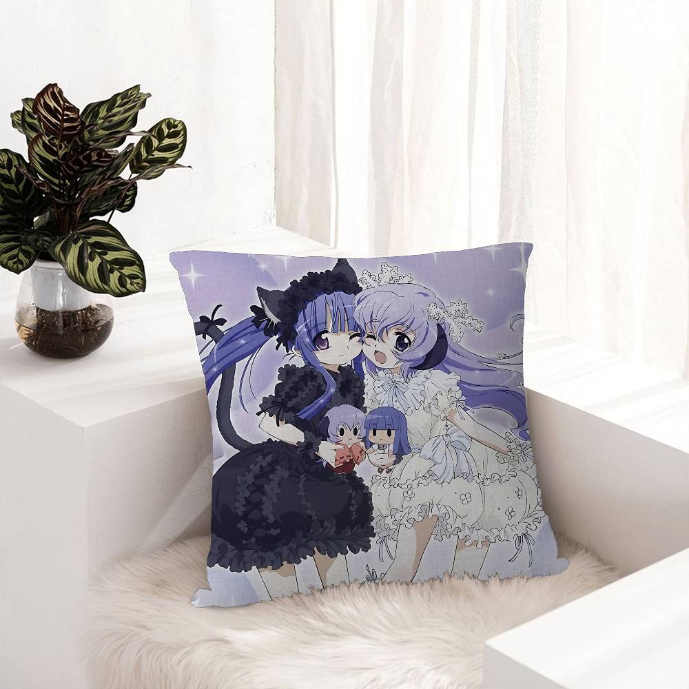 Higurashi When They Cry Cartoon Personalized Picture Text Home Decorative Pillows Household Gifts 45x45cm