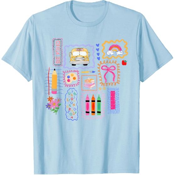 Coquette Bow Teacher Back To School Teacher Life Student Kid T-Shirt