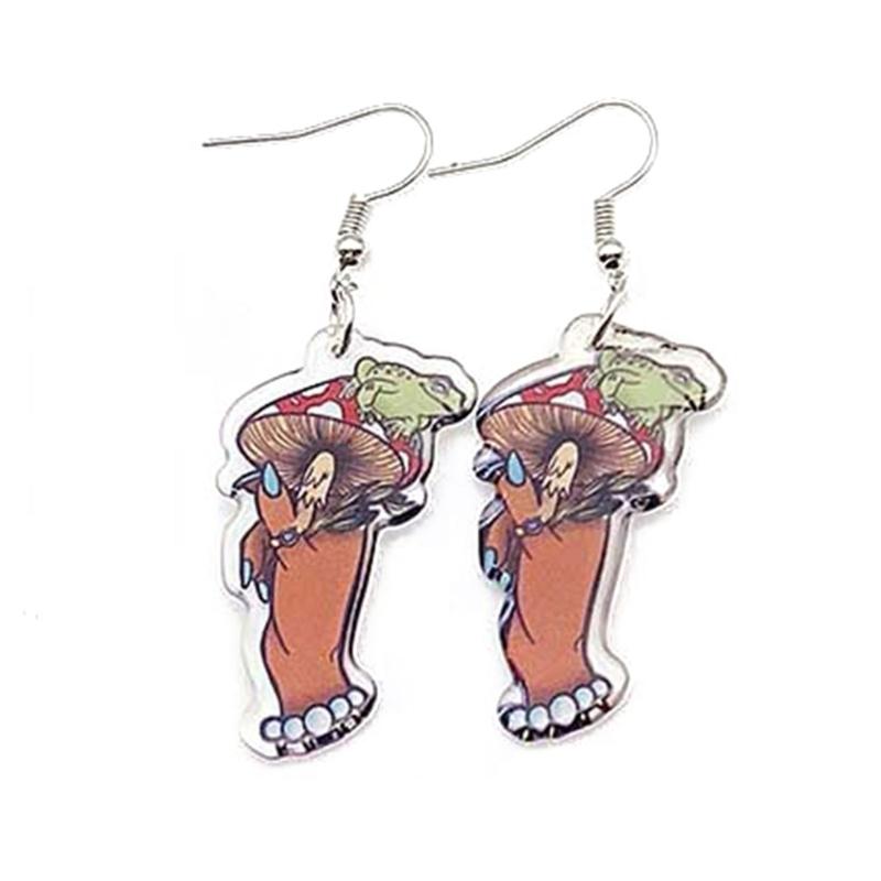 

Cute Frog Ear Drops Acrylic Pendant Earrings Novelty Drop Earrings Dangle Earrings Ear Pendant Acrylic Material for Teen