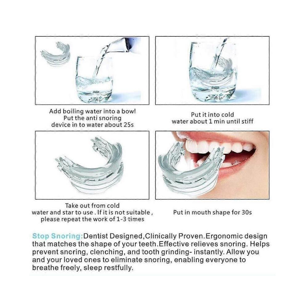 Protector bucal antironquidos ajustable, dispositivos antironquidos para dormir, tapón para ronquidos, mejora el sueño, boquilla para ronquidos
