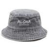 Vacation Cap Hats Spirit Cotton Washed Bucket Hat Vintage Fishing Hat for Men Women Sun Protection Outdoor Hawaiian Style Beach