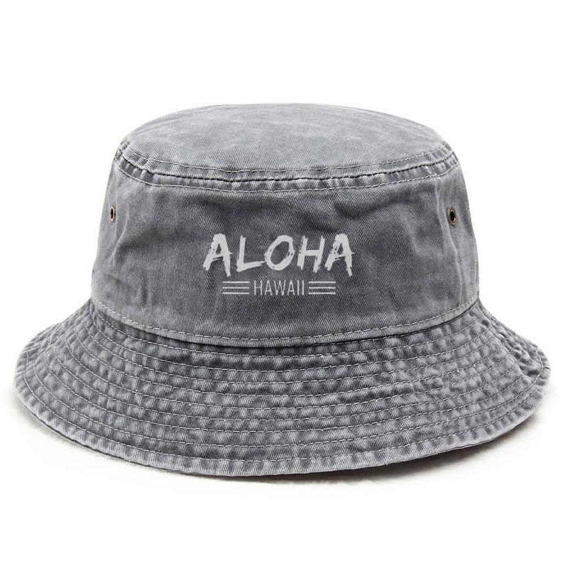Vacation Cap Hats Spirit Cotton Washed Bucket Hat Vintage Fishing Hat for Men Women Sun Protection Outdoor Hawaiian Style Beach
