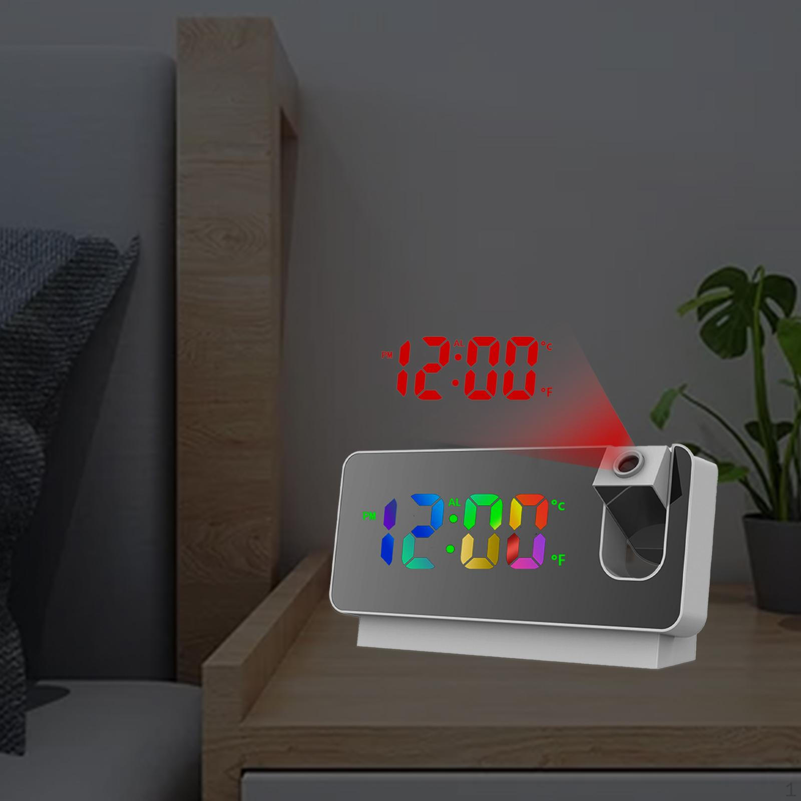 

Цифровой проекционный будильник с большим зеркальным светодиодным дисплеем и портом USB для зарядки A White_18.8cmx4.3cmx9cm