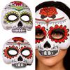 Day of The Deads Mask Sugar Skull Mask with Rose Decorations Masquerades Mask for Halloween Cosplay Party Costume Gifts