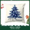 Midnight Christmas Theme Pillowcase Printed Polyester 40/45/50Cm Throw Pillowcover Decorative Sofa Cushion Pillowslip Home Decor