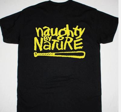 Vtg NAUGHTY BY NATURE Band Heavy Cotton Black Unisex All Size Shirt Unisex T-Shirt