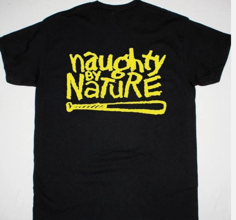 Vtg NAUGHTY BY NATURE band heavy Cotton Black Unisex All Size Shirt Unisex T-Shirt M