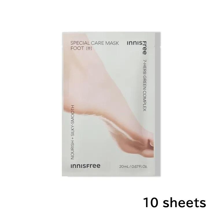 Innisfree Special Care Foot Mask Intensive Moisturizing Foot Treatment 20mL x10 Sheets