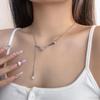 Double Ring Buckle Pearl Pendant Choker - Women's Cool Clavicle Chain with Unique Style