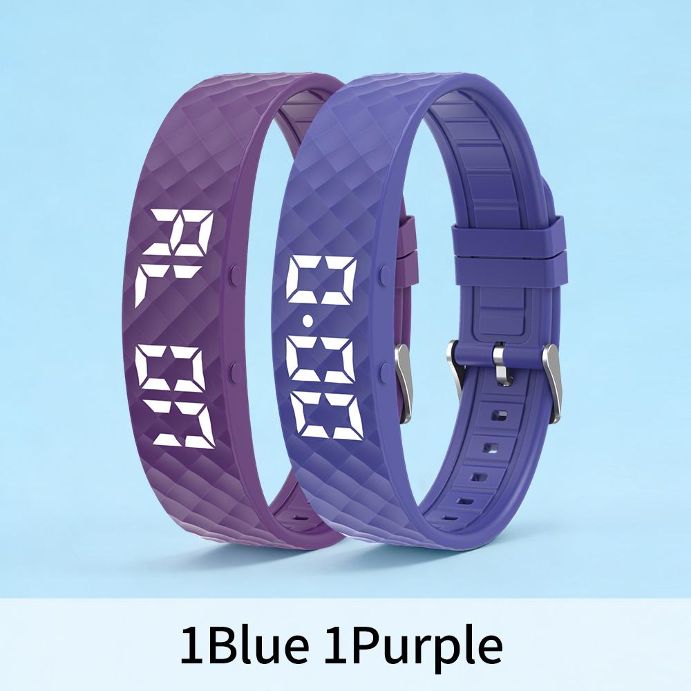 Braccialetto Intelligente LED Digitale Impermeabile Smart Clock Smartband Con contapassi per la corsa Monitor Smart Band Allarme Vibrante Promemoria