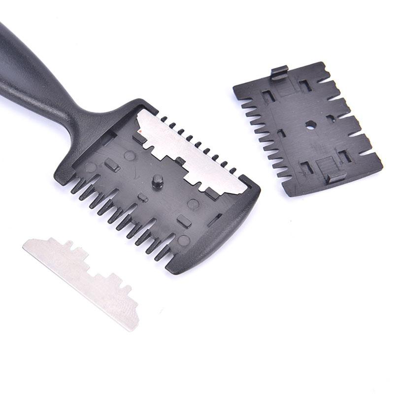 Pente Navalha de Cabelo de Lado Duplo Modelador de Camadas Pente para Corte Desbaste com Lâmina