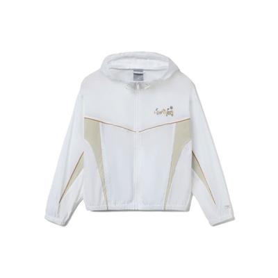 Li Ning Sports Lifestyle Series Luźny Krój Wiatrówka z Kapturem Kobiety Odzież Wierzchnia Biała AFDR324-1