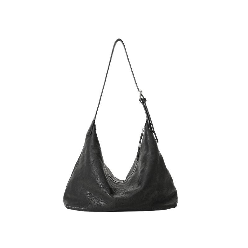 Qiu Zhen Genuine Leather Hobo Bag – Versatile, High-End Shoulder Bag for Women