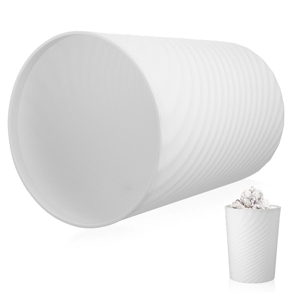 Nordic Style Household Kitchen Trash Can Modern Living Room Bedroom (large Size 12l White) Bin Waste Basket For Round Ash-bin