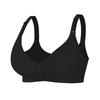 European and American Size Wire-free Front-clasp Bra with Adjustable Shoulder Straps and Threaded Oversized Underwear