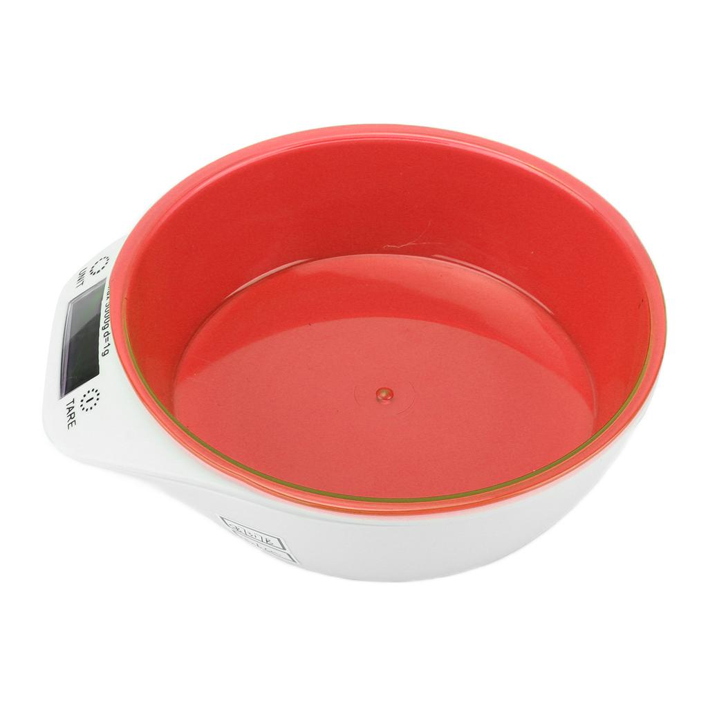 Pet Food Scale Bowl Cat Dog Digital Kitchen Food Weighing Bowl for Pet Food Baking CookingRed