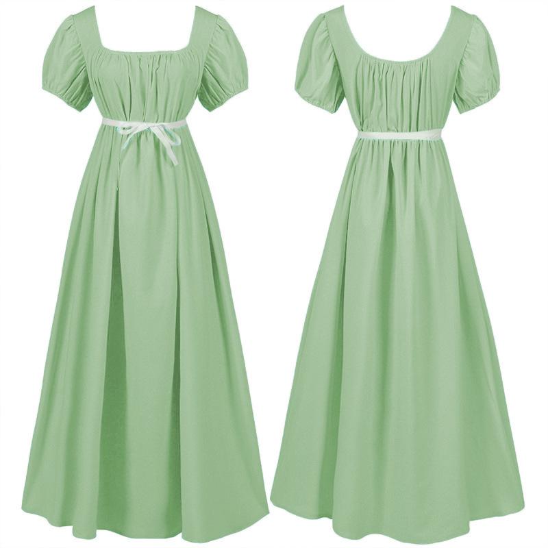 

2025 Spring Women s Medieval High Waist Bridgerton Cosplay Dress M