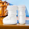 Waterproof European Small Size Snow Boots Women's 2025 Winter New Thickened Thermal Sleeve Cotton Boots Non-slip and Wear-resistant Moon