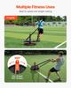 VEVOR Weight Sled, Steel Power Sled, Fitness Strength Training Sleds for Athletic Exercise Speed Improvement, Workout Fitness Equipment with Harness