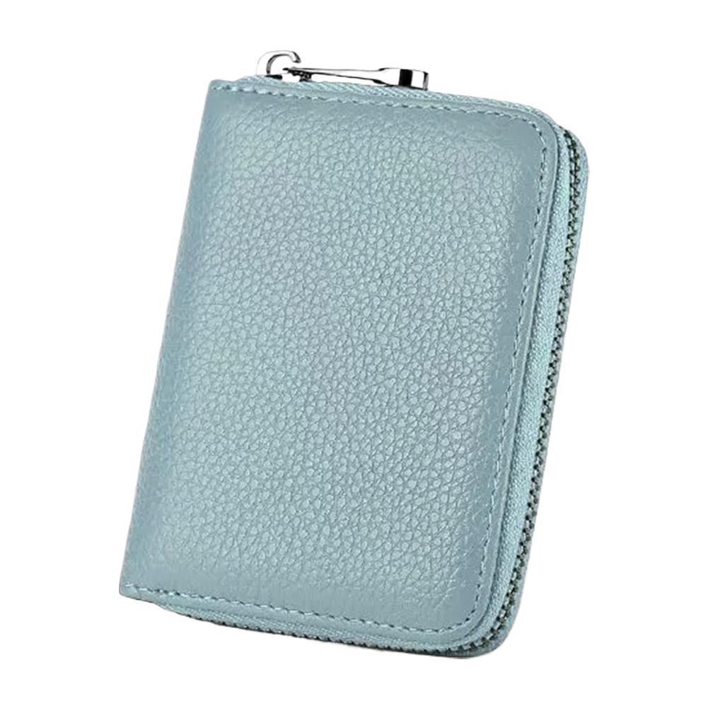 

Multi Slot Card Holder Vintage Small Wallet Coin Pouch PU Leather Women Men Business Bank Credit Card Bag Male Zipper Wallet New синий