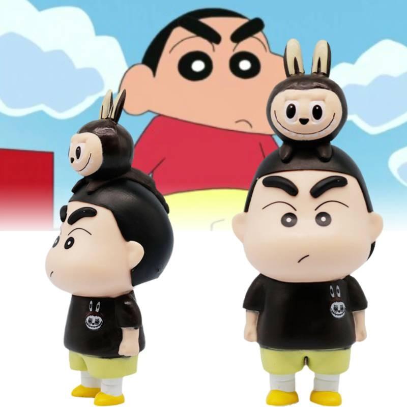 Adorable Crayon Shin Chan Labubu Figurine Perfect For Collectors And Fans Alike
