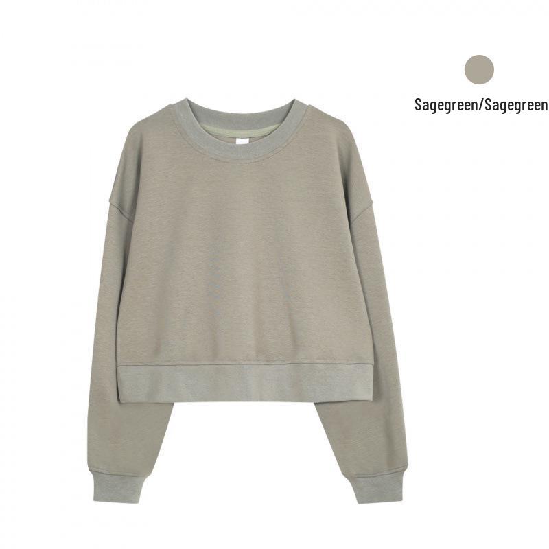 Lulu Women s High-Stretch OVZ Cropped Hoodie - Round Neck Long Sleeve Loose Fit for Casual Sports Yoga 10XXL 2890₽