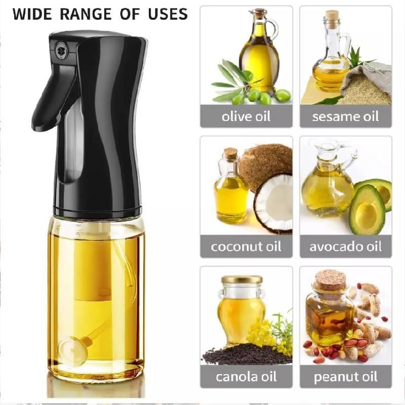 High-quality 220ml Glass Oil Spray Bottle For Kitchen Air Fryer Oil Sprayer Glass Edible Oil Sprayer Mist Bottle Atomizer Oil Can