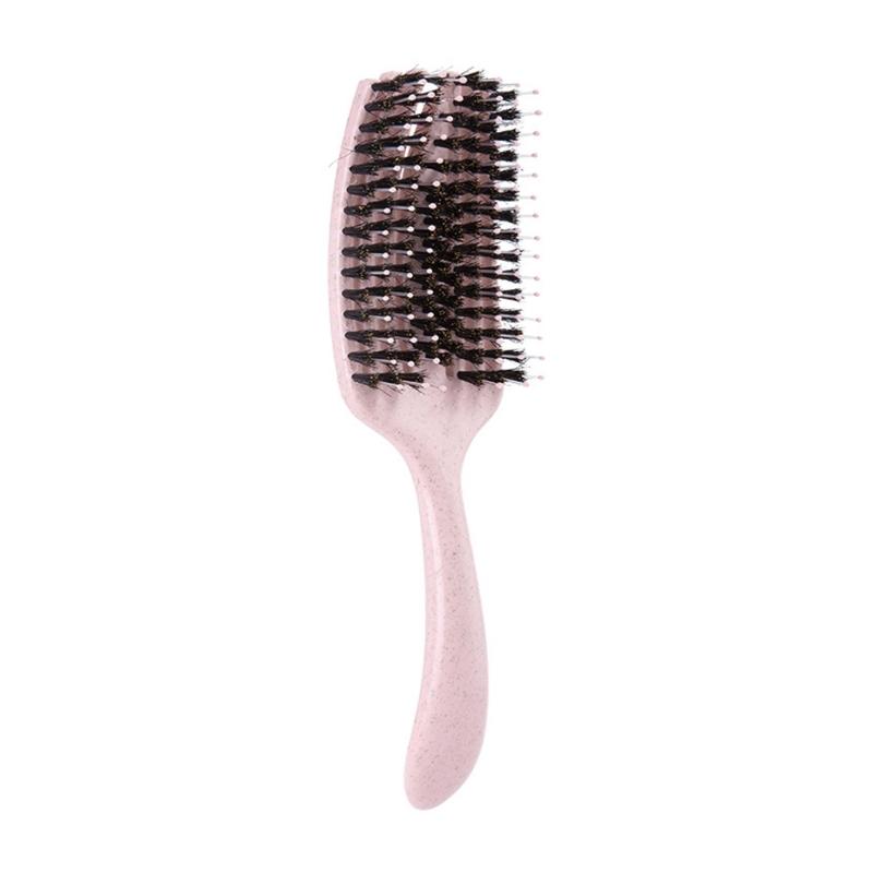 

PP Comb Ergonomic Handle Reduces Hair Breakage Hollow Structure For Curly/Long Hair Maintenance розовый