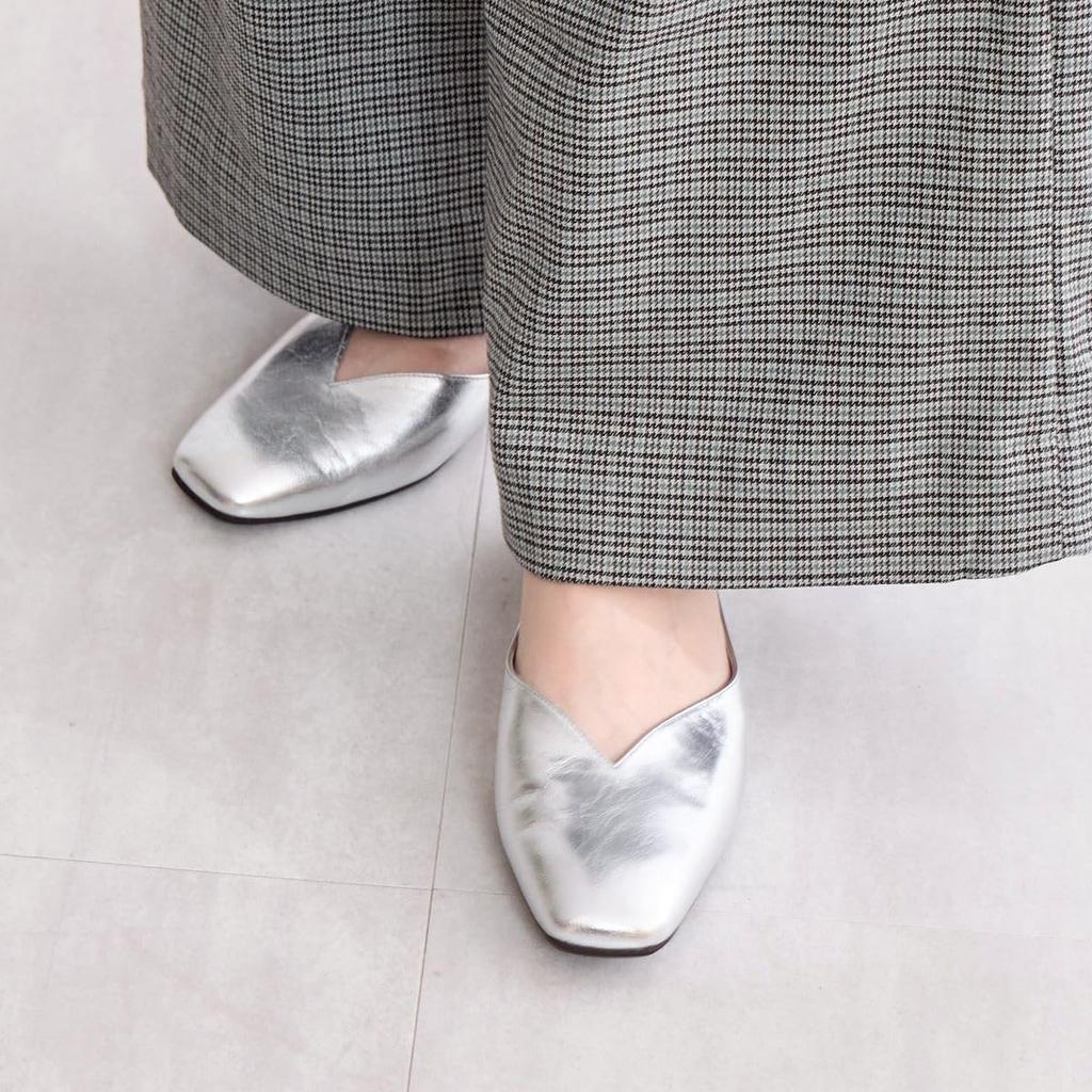 HIMIKO/Himiko/V-Ausschnitt Pumps mit niedrigem Absatz/641318 Silber 230