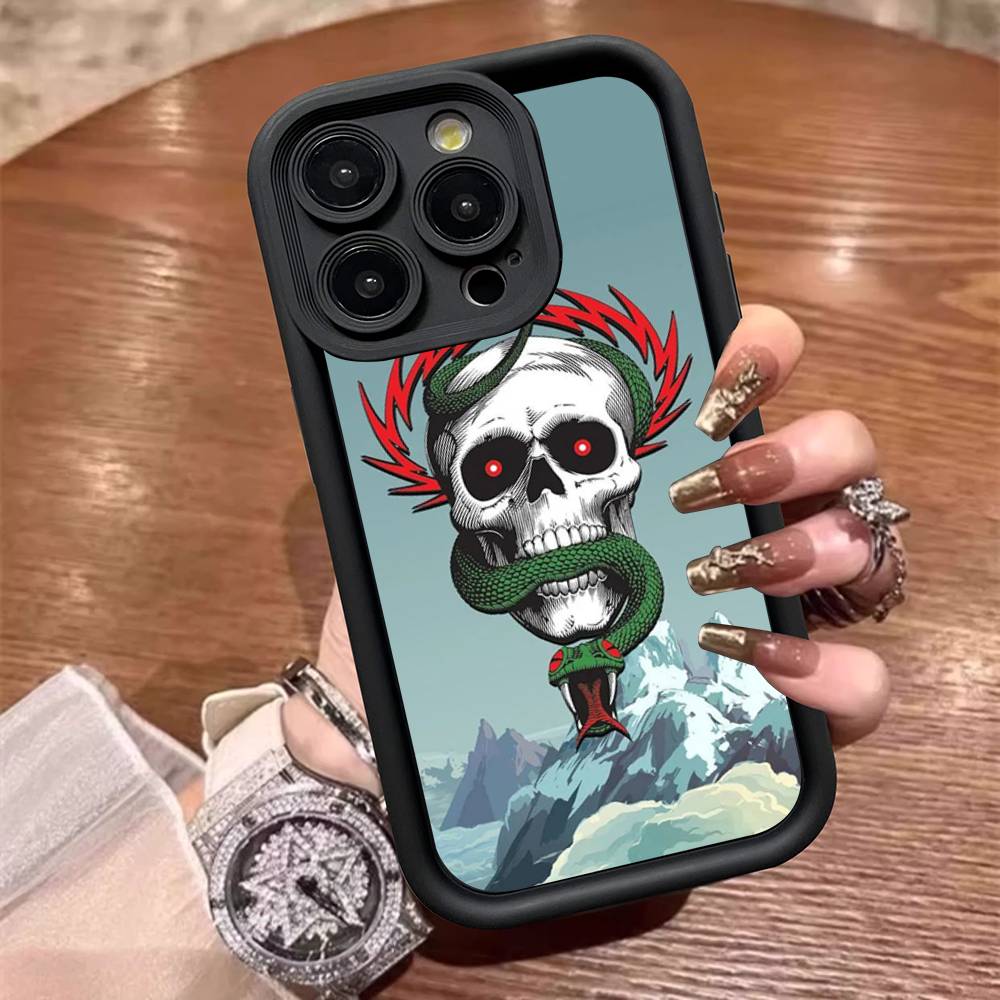 Brand P-Powell P-Peralta Fashion Phone Case For IPhone 11 12 13 16 15 17 14 Pro Max Soft Funda Silicone Cover