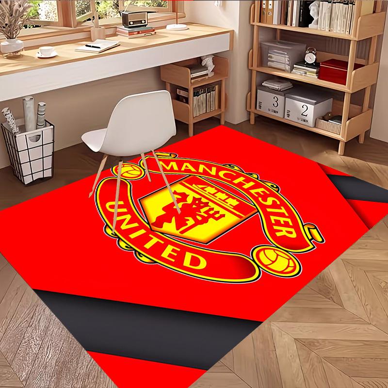 Manchester United F.C Print Rug, Washable Floor Carpet, For Entryway Dorm Laundry Room Office Study, Home Decor Birthday Christmas Gift