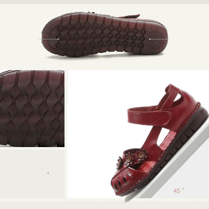 Summer New Retro Women Leather Shoes Slip On Flat Shoes Soft Sole Vintage Shoes Woman Flats New Loafers