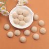 5/10/20/30/50Pcs Natural Half Wooden Beads Half Unfinished Wood Balls Split Wood Beads For Diy Craft Toy Home Decor