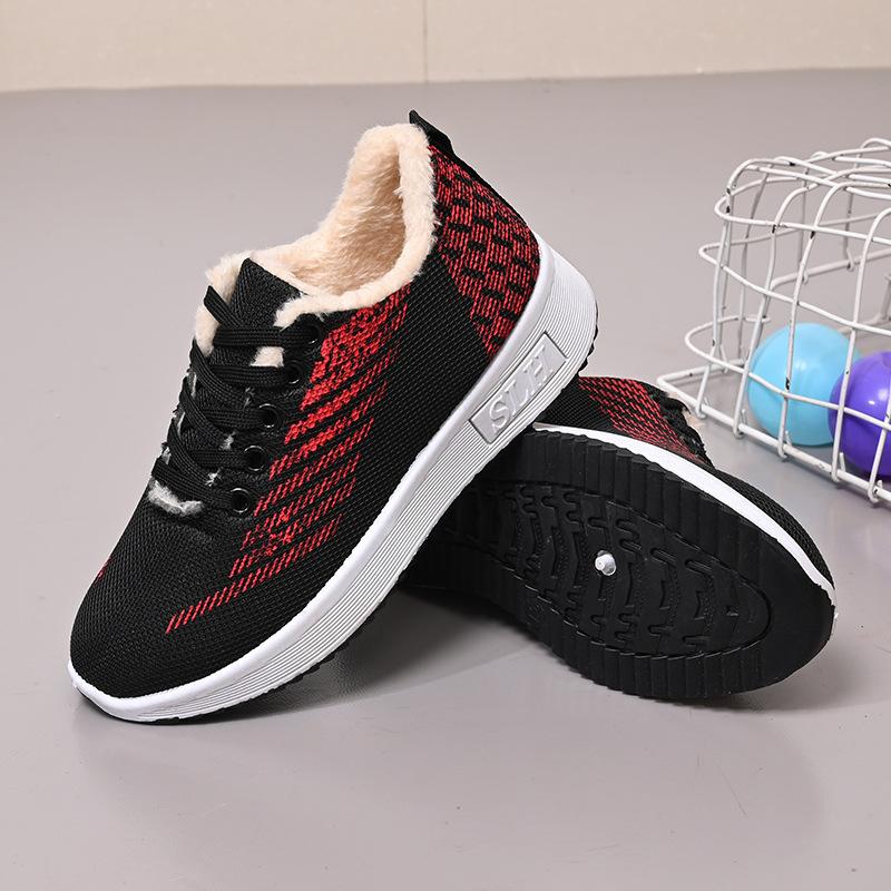 Women's shoes autumn and winter velvet thickened sports shoes new versatile casual shoes comfortable warm cotton shoes women