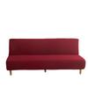 2026 High Elasticity Armless Sofa Cover All-inclusive Household Dust Folding Bed Cover Thickened Fabric Solid Color Sofa Cover