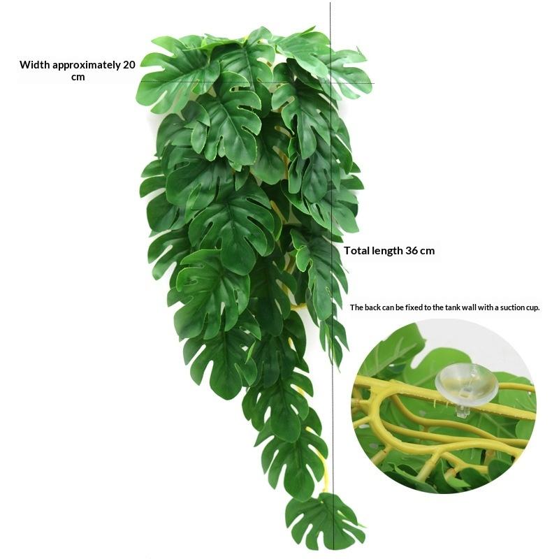 Simulation Fish Tank Landscaping Colorful Rattan Cane Reptile Pet Feeding Box Decoration Fish Tank Aquarium Landscape Decoration