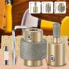 Diamond Grinder Bit Head Tool 1in 3/4in 1/4in Glass Diamond Grinder Bits Kit with Hex Wrench Drill Bit Glass Grinder Head