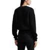 Calvin Klein Minimalist Embroidered Logo V-Neck Solid Color Zipper Cardigan Sweater Women sweater Space-Black J222623-BEH