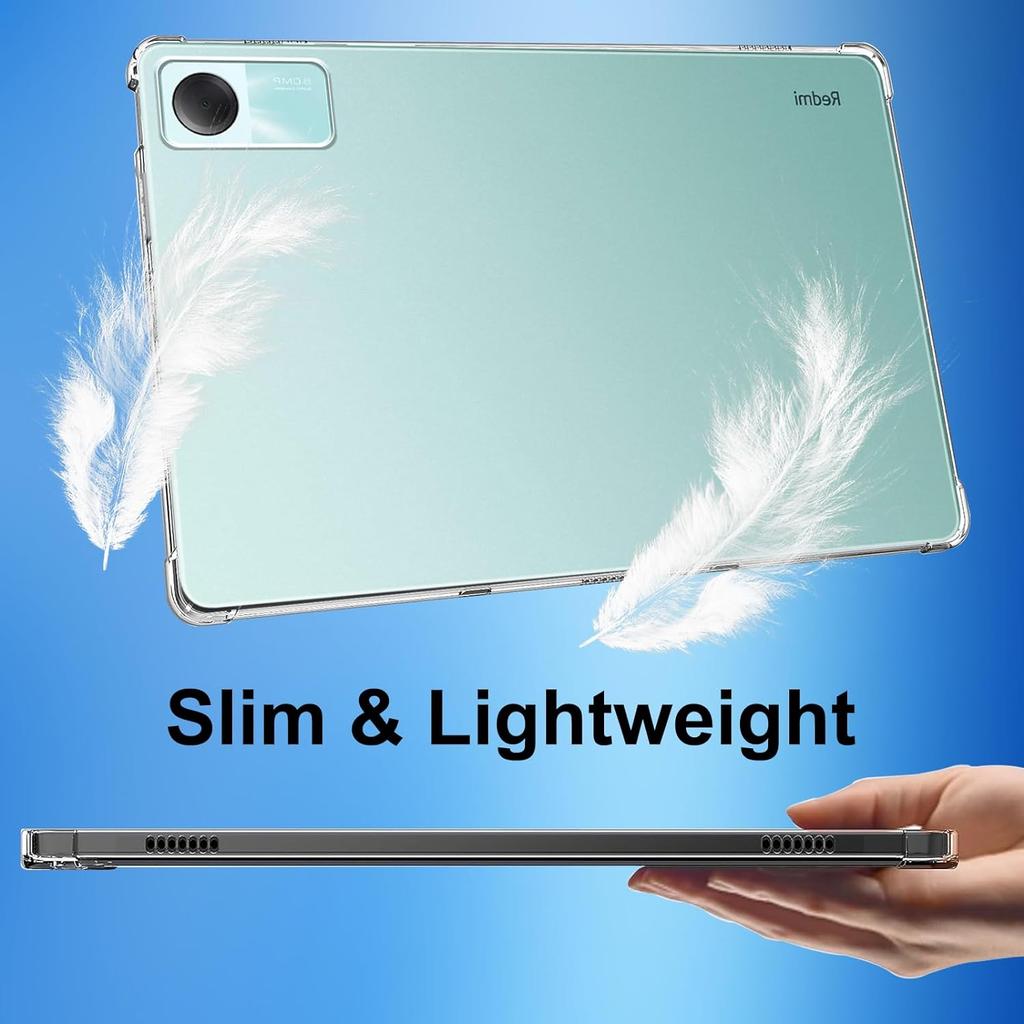 For Xiaomi Redmi Pad SE TPU Case Anti-drop Cover+2Pcs Tempered Glass Tablet Screen Film