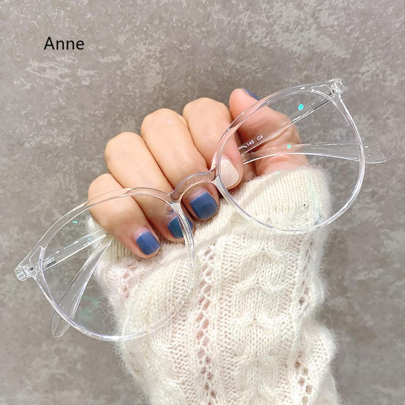 Vintage Round Computer Glasses Classic Tranpsparent Minus Diopter Eyewear Blue Light Blocking Prescription Glasses 0 To -4.0