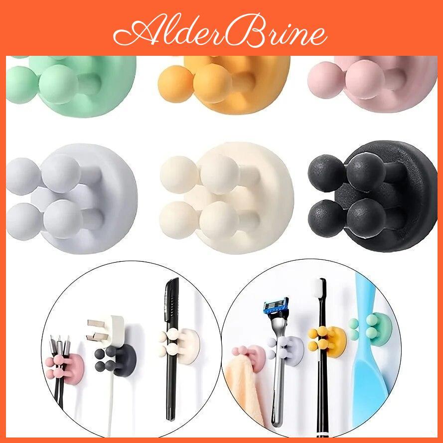 Holders Wall Silicone Adhesive Toothbrush Mounted Hanging Towels Keys Cables And Cords Kitchen And Bathroom Organization