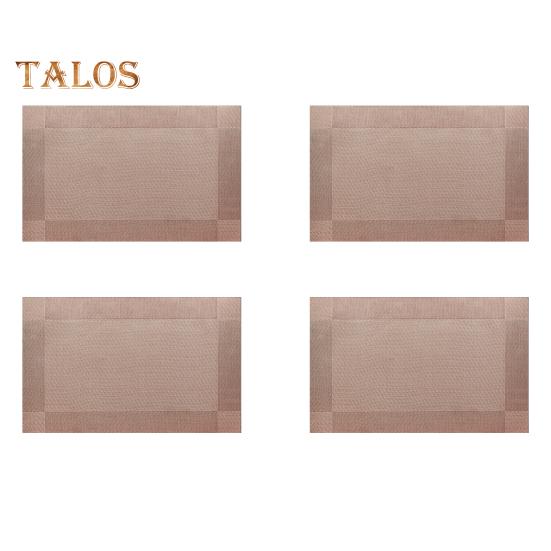 

Набор из 4 салфеток из ПВХ, термостойкие тканые салфетки для столовых приборов, легко моющиеся, защитные покрытия для стола, современные украшения для стола 4pcs