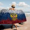 R-Russia-Flag Patriotic-Solemn Microfiber Blanket Quick Drying Beach Towels Oversized Printing Super Absorbent Pool Towel
