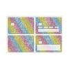 1PC/4PC Self-Adhesive Dubai-Inspired Transit Cards Skin Stylish Protection Crystal Frosted Starlight Powder Card Cover Luxurious