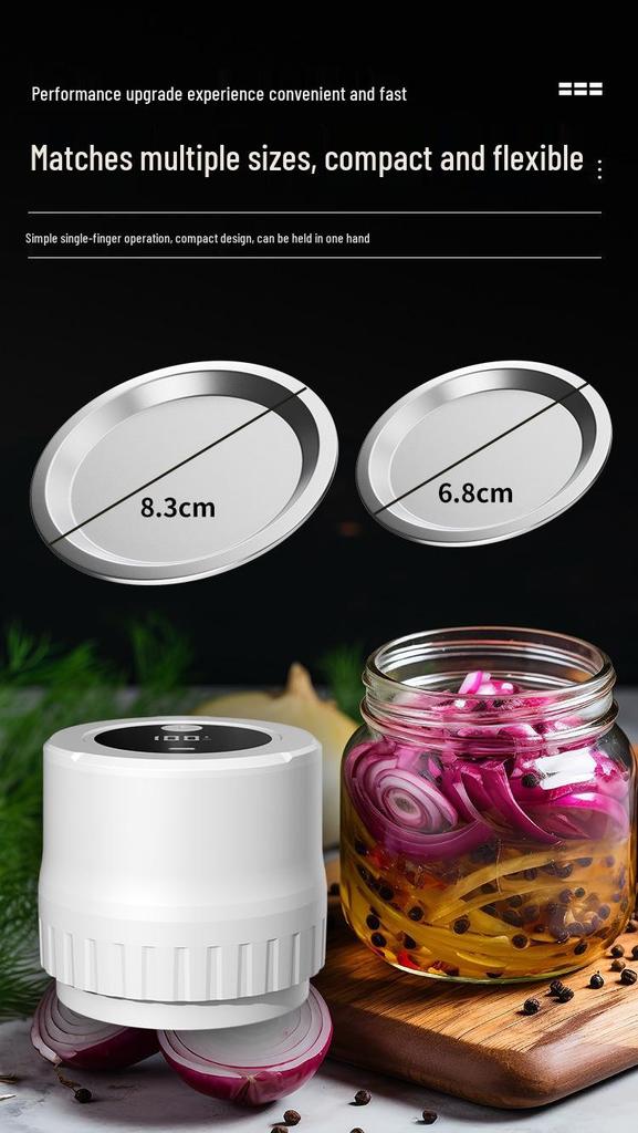 Universal Electric Vacuum Sealer Machine for Cans and Preserving Freshness