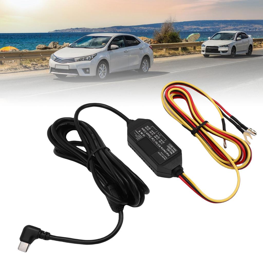 Car   Cam Hardwire Kit USB C Adapter Power Cable with Voltage Display Support 24Celsius7  Ing Mode   Detection